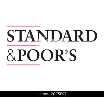 Standard & Poors Rating-Agentur Symbolschaltfläche Logo isolierte app Stockfoto