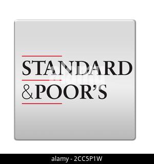 Standard & Poors Rating-Agentur Symbolschaltfläche Logo isolierte app Stockfoto