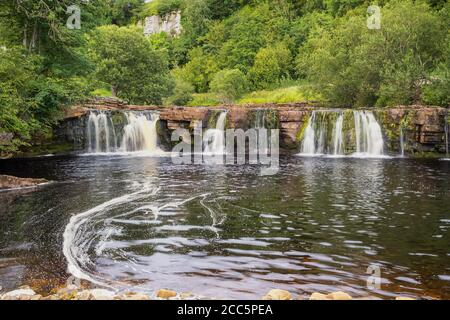 Wain Wath Force ist ein weiterer Teil der Reihe der Fälle Rund um Keld in Swaledale in den Yorkshire Dales Stockfoto