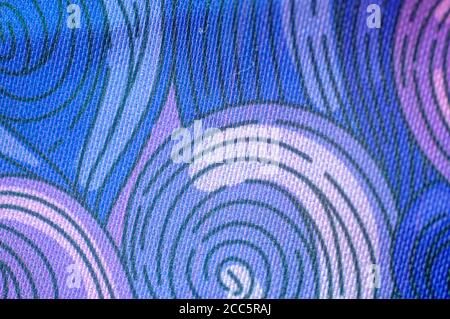 Spiral Psychedelic Design in lila blau und rot Stockfoto