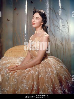 JENNIFER JONES Color Portrait um 1956 Werbung für das zwanzigste Jahrhundert Fuchs Stockfoto