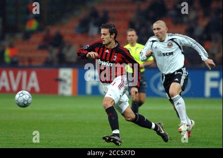 Mailand Italien, 24. Oktober 2007,' SAN SIRO' Stadium, UEFA Champions League 2007/2008 , AC Mailand - FC Shakhtar : Alberto Gilardino in Aktion während des Spiels Stockfoto