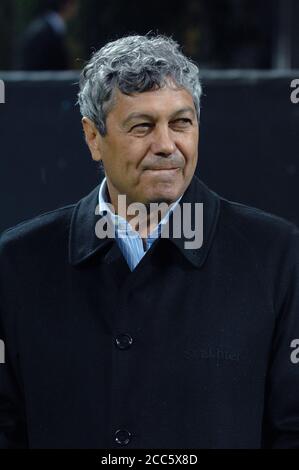 Mailand Italien, 24. Oktober 2007,' SAN SIRO' Stadion, UEFA Champions League 2007/2008 , AC Mailand - FC Shakhtar : der Shakhtar Trainer Mircea Lucescu vor dem Spiel Stockfoto