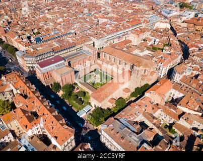 Musee des Augustins de Toulouse oder Musee des Beaux-Arts Luftpanorama, ein Museum der bildenden Künste in Toulouse, Frankreich Stockfoto