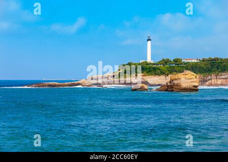 Phare de Biarritz ist ein Leuchtturm in Biarritz Stadt in Frankreich Stockfoto