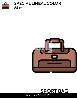 Sporttasche soecial Lineal Farbe Vektor-Symbol. Illustration Symbol Design Vorlage für Web mobile UI-Element. Stock Vektor