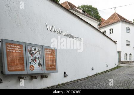 Graz, Österreich. August 2020. Außenansicht des Folkloremuseums im historischen Stadtzentrum Stockfoto