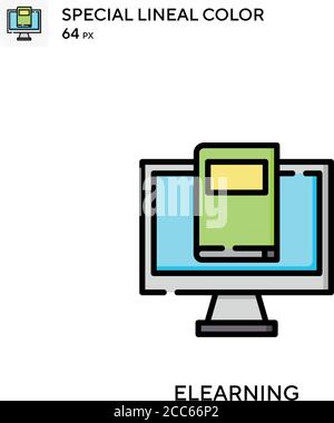 ELearning Soecial Lineal Farbe Vektor-Symbol. Illustration Symbol Design Vorlage für Web mobile UI-Element. Stock Vektor