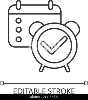 Erinnerung prüfen Linear Symbol Stock Vektor