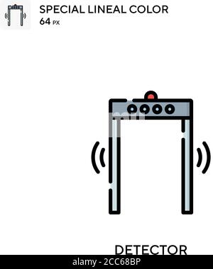 Detektor soecial lineal Farbe Vektor-Symbol. Illustration Symbol Design Vorlage für Web mobile UI-Element. Stock Vektor