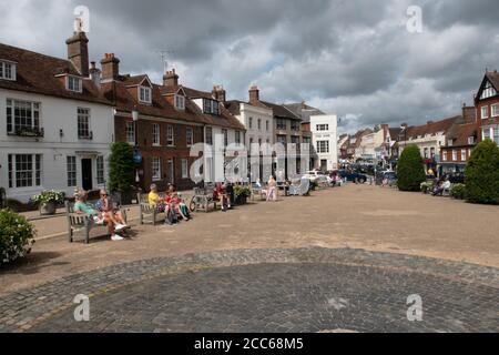 The Abbey Green, High Street, Battle, East Sussex, Großbritannien Stockfoto