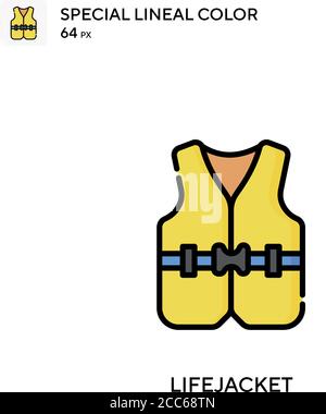 Rettungsweste soecial lineal Farbe Vektor-Symbol. Illustration Symbol Design Vorlage für Web mobile UI-Element. Stock Vektor