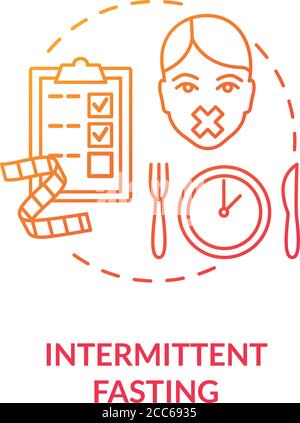 Symbol für das Konzept des intermittierenden Fastens Stock Vektor