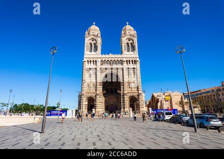 MARSEILLE, Frankreich, 23. SEPTEMBER 2018: Marseille Kathedrale ist eine römisch-katholische Kirche und National Monument in Frankreich Marseille Stadt Stockfoto