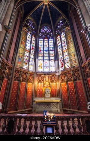TOULOUSE, Frankreich, 20. SEPTEMBER 2018: Toulouse Kathedrale oder Cathedrale Saint Etienne Interieur, eine Römisch-katholische Kirche in Toulouse in Frankreich Stockfoto