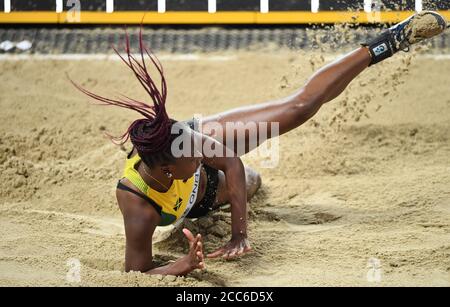 Chanice Porter (Jamaika). Weitsprung Frauen endgültig. IAAF Leichtathletik WM, Doha 2019 Stockfoto