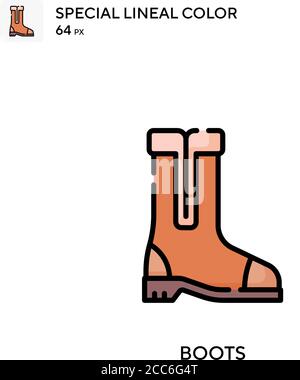 Boots Soecial Lineal Farbe Vektor-Symbol. Illustration Symbol Design Vorlage für Web mobile UI-Element. Stock Vektor