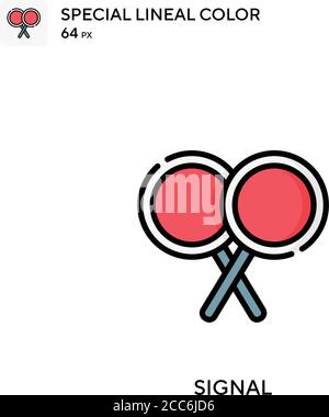 Signal soecial lineal Farbe Vektor-Symbol. Illustration Symbol Design Vorlage für Web mobile UI-Element. Stock Vektor