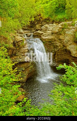 Die Fälle von Fallloch, Ardlui, Argyll & Bute, Schottland. Stockfoto