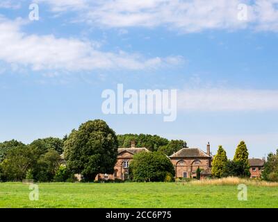 Plompton Hall ein denkmalgeschütztes Gebäude der Klasse II* in Plompton in der Nähe Knaresborough North Yorkshire England Stockfoto