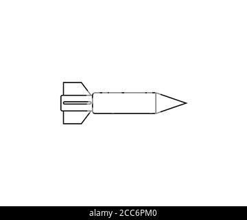 Bombe, Raketensymbol. Vektor-Illustration, flaches Design. Stock Vektor