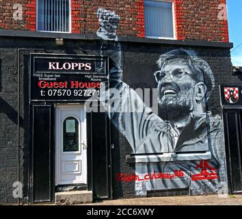 Klopps Guest House,Mainzer,184 Oakfield Rd, Anfield, Lichfield, Liverpool , Merseyside, UK, L4 0UH Stockfoto