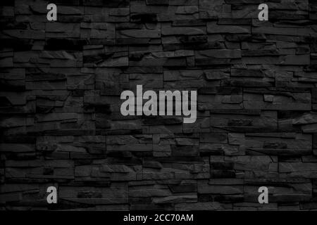 Schwarze Backsteinmauer. Interieur eines modernen Loft. Hintergrund für Design Stockfoto