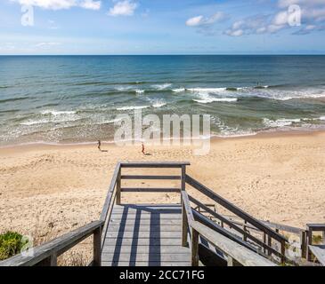 Sommertag an einem Montauk Strand in Montauk, NY Stockfoto