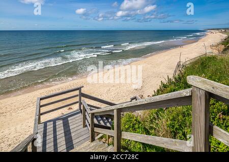 Sommertag an einem Montauk Strand in Montauk, NY Stockfoto