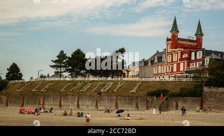 Le Crotoy Plage, Baie de Somme Stockfoto