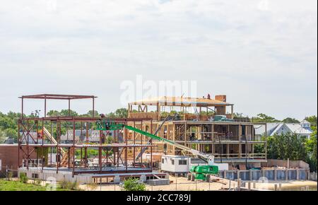 2 West Water Street im Bau in Sag Harbor, NY Stockfoto