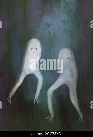 Illustration eines KryptID-Monsters Stockfoto