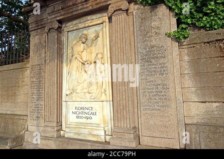 Florence Nightingale Memorial Liverpool, Upper Parliament Street, Merseyside, England, Großbritannien - 1820-1910 Stockfoto