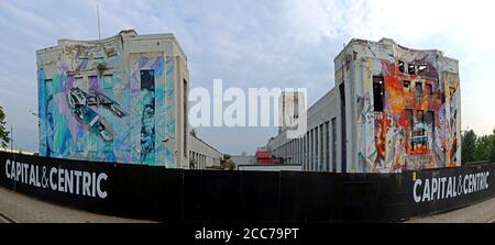 Edge Lane, Littlewoods Pools Building, Liverpool, Merseyside, Nordwestengland, England, Großbritannien - Capital & Centric Filmstudios Stockfoto