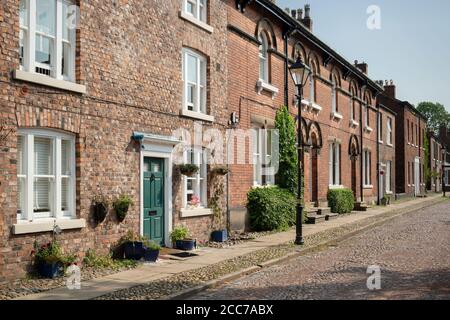 Fairfield Mährische Siedlung in Doylsden, Tameside, Greater Manchester, Großbritannien Stockfoto