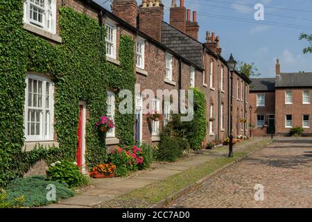 Fairfield Mährische Siedlung in Doylsden, Tameside, Greater Manchester, Großbritannien Stockfoto