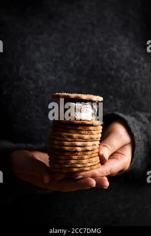 Graham Cracker Stack Stockfoto