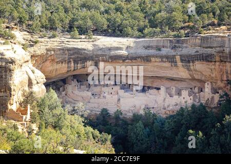 Klippenwohnungen in Mesa Verde National Parks, Colorado Stockfoto