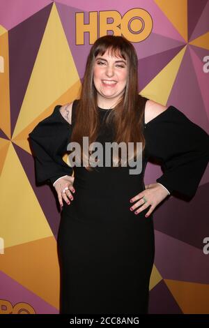 LOS ANGELES - 7. JANUAR: Lena Durham bei der HBO Post Golden Globe Party 2018 im Beverly Hilton Hotel am 7. Januar 2018 in Beverly Hills, CA Stockfoto