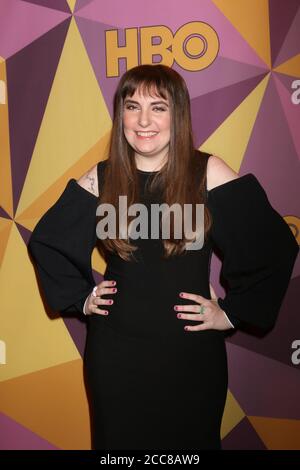 LOS ANGELES - 7. JANUAR: Lena Durham bei der HBO Post Golden Globe Party 2018 im Beverly Hilton Hotel am 7. Januar 2018 in Beverly Hills, CA Stockfoto