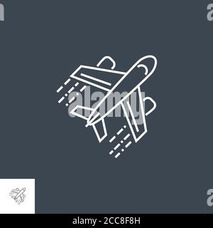 Flugzeugvektor-Symbol. Stock Vektor