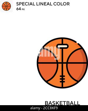 Basketball Special Lineal Farbe Vektor-Symbol. Illustration Symbol Design Vorlage für Web mobile UI-Element. Stock Vektor