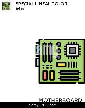 Motherboard Special Lineal Farbe Vektor-Symbol. Illustration Symbol Design Vorlage für Web mobile UI-Element. Stock Vektor