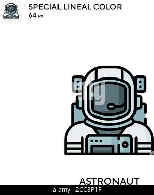 Astronaut Special Lineal Farbe Vektor-Symbol. Illustration Symbol Design Vorlage für Web mobile UI-Element. Stock Vektor