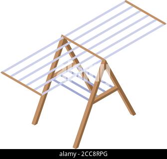 Symbol für Wäschetrockner, isometrischer Stil Stock Vektor