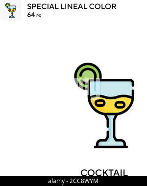 Cocktail Special Lineal Farbe Vektor-Symbol. Illustration Symbol Design Vorlage für Web mobile UI-Element. Stock Vektor