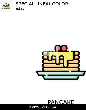 Pancake Special Lineal Farbe Vektor-Symbol. Illustration Symbol Design Vorlage für Web mobile UI-Element. Stock Vektor