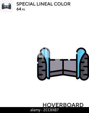 Hoverboard spezielles lineales Farbvektorsymbol. Illustration Symbol Design Vorlage für Web mobile UI-Element. Stock Vektor