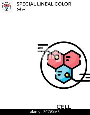 Zellenspeziales lineales Farbvektorsymbol. Illustration Symbol Design Vorlage für Web mobile UI-Element. Stock Vektor