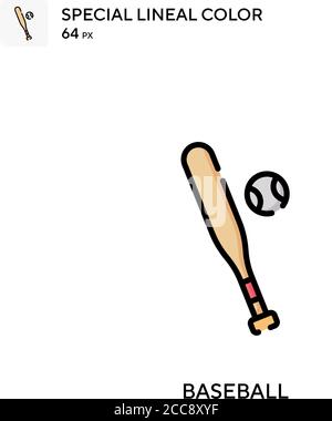 Baseball Special Lineal Farbe Vektor-Symbol. Illustration Symbol Design Vorlage für Web mobile UI-Element. Stock Vektor